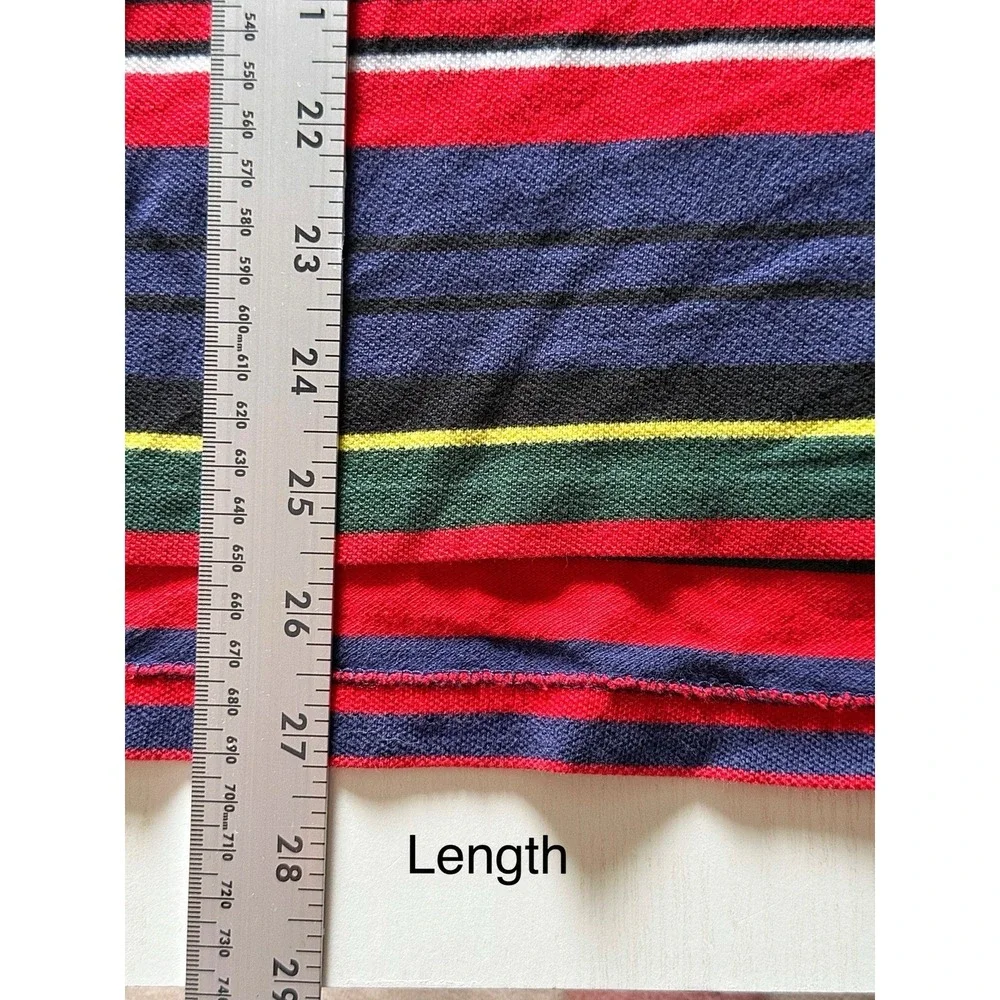 Polo By Ralph Lauren Men's Custom Fit Short Sleeve Blue, Red, Yellow, Green, L